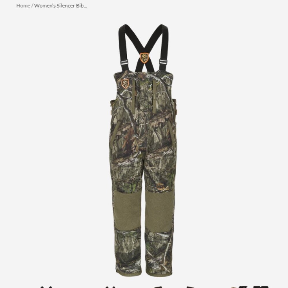 Drake Women’s Silencer Bib With Agion Active, Mossy Oak Country DNA, Camoflauge